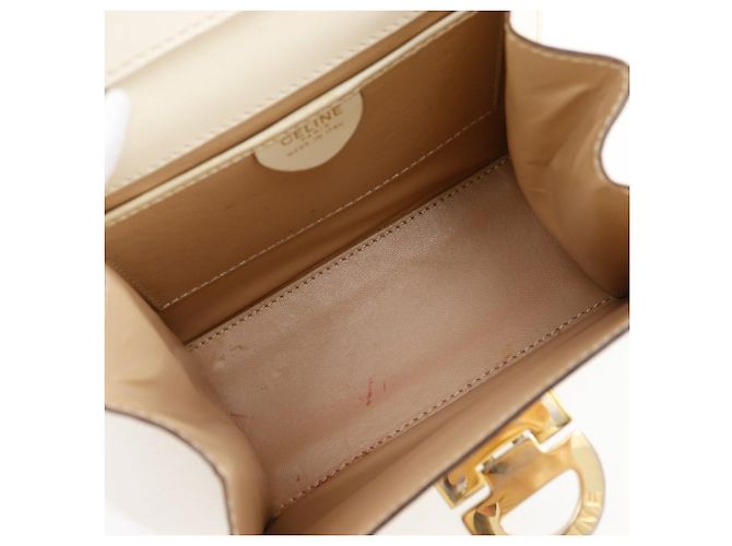 Céline Borsa a 2 vie in pelle di vitello Celine Bianco - vista 7