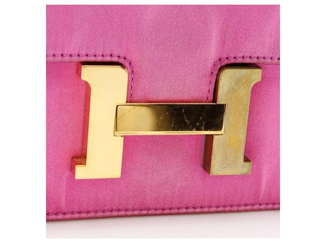 Hermès Borsa a tracolla in seta Hermes ConstanceMini18 Rosa Gold hardware - vista 14