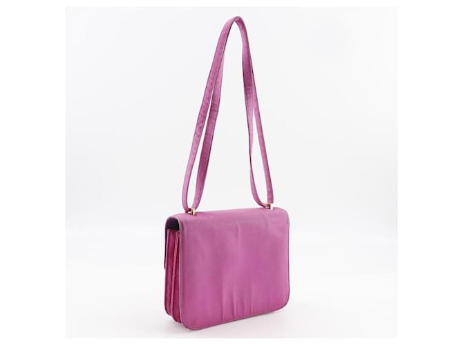 Hermès Borsa a tracolla in seta Hermes ConstanceMini18 Rosa Gold hardware - vista 3