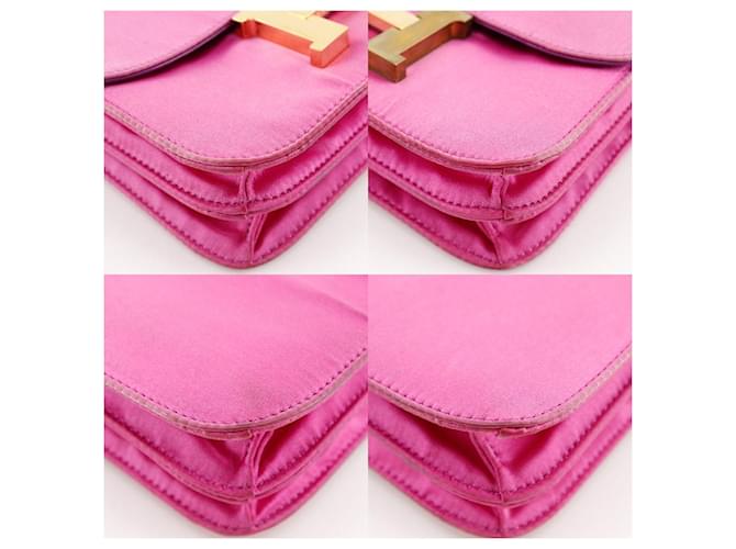 Hermès Borsa a tracolla in seta Hermes ConstanceMini18 Rosa Gold hardware - vista 4