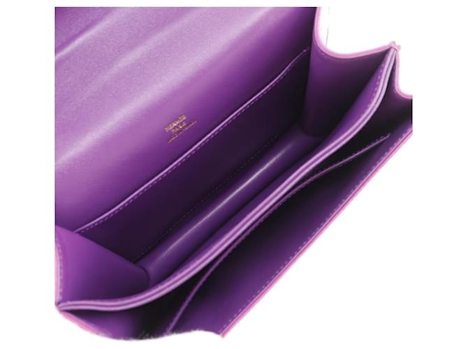 Hermès Borsa a tracolla in seta Hermes ConstanceMini18 Rosa Gold hardware - vista 5