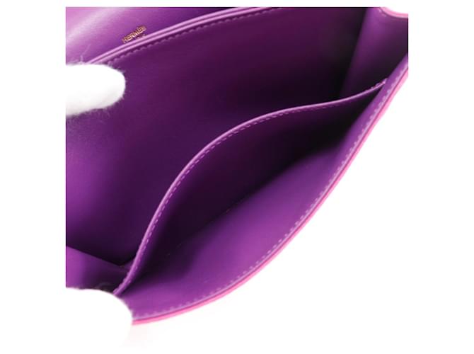 Hermès Borsa a tracolla in seta Hermes ConstanceMini18 Rosa Gold hardware - vista 6
