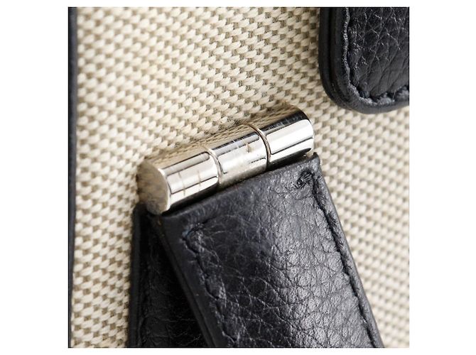 Autre Marque Borsa Tote 2way in tela e vitello MORABITO Nero Grigio - vista 14