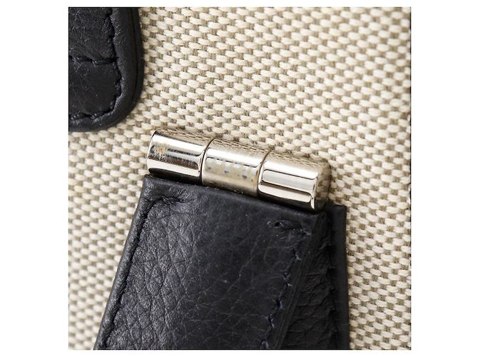Autre Marque Borsa Tote 2way in tela e vitello MORABITO Nero Grigio - vista 17