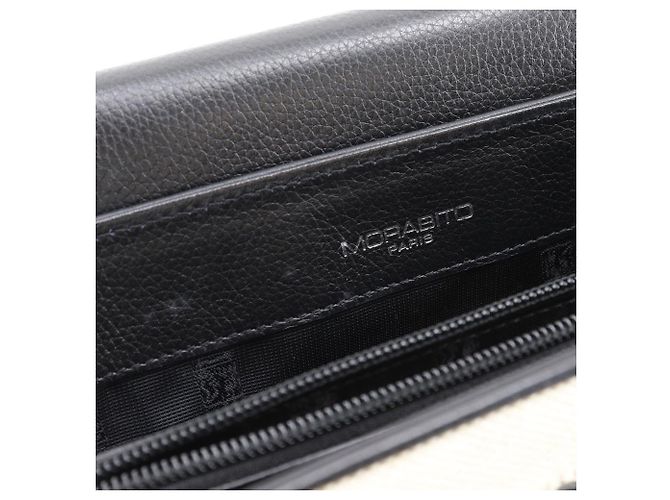 Autre Marque Borsa Tote 2way in tela e vitello MORABITO Nero Grigio - vista 8