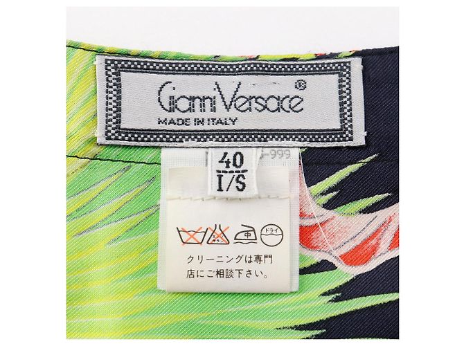 Top sin mangas de seda Medusa de Versace Negro Multicolor - vista 7