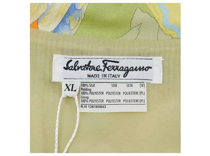 Prenda de exterior de seda acolchada Salvatore Ferragamo Amarillo - vista 15