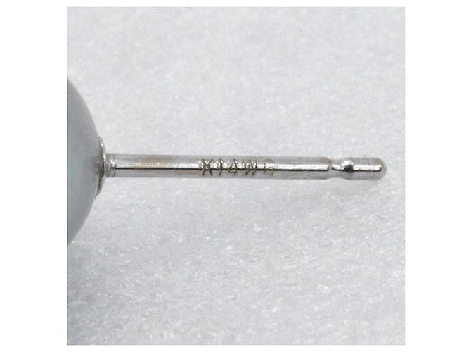 Autre Marque Perlenohrringe aus Weißgold K14 Silber - Ansicht 7