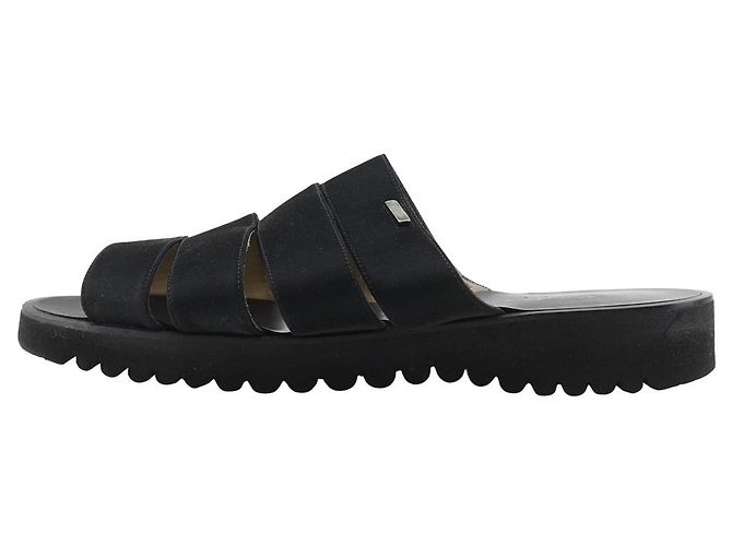 Mule in raso Salvatore Ferragamo Nero - vista 2