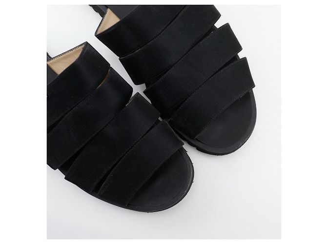 Mule in raso Salvatore Ferragamo Nero - vista 4