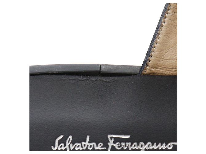 Mule in raso Salvatore Ferragamo Nero - vista 8