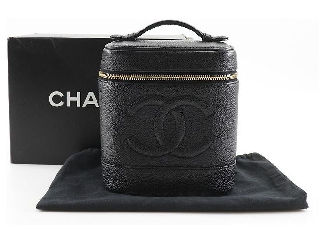 Pochette Chanel Vanity in Caviar Nero - vista 16