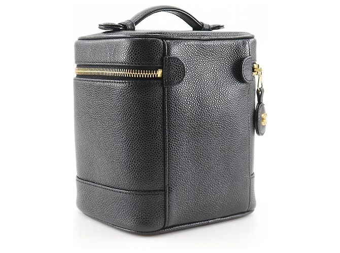 Pochette Chanel Vanity in Caviar Nero - vista 3
