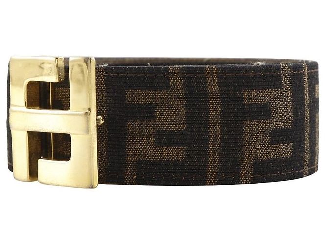 Fendi Zucca Nylon Canvas Gürtel Braun - Ansicht 2