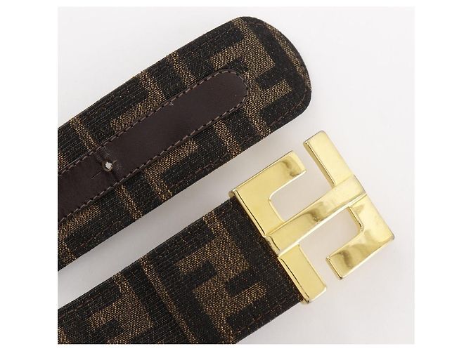 Fendi Zucca Nylon Canvas Gürtel Braun - Ansicht 4