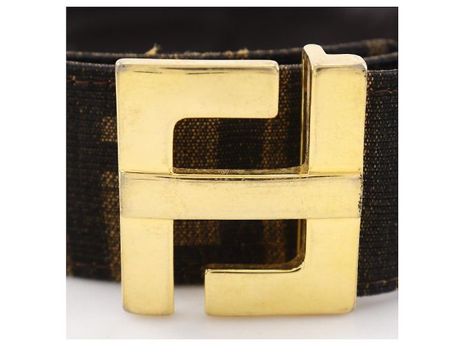 Fendi Zucca Nylon Canvas Gürtel Braun - Ansicht 8