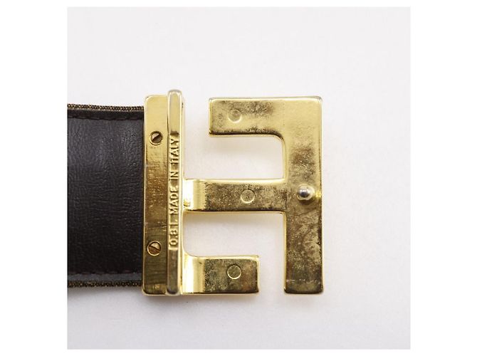 Fendi Zucca Nylon Canvas Gürtel Braun - Ansicht 9