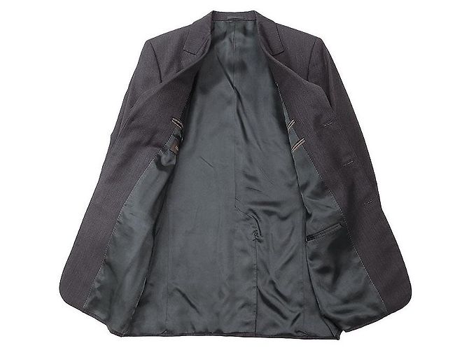 Completo in lana Louis Vuitton Marrone Grigio antracite - vista 7