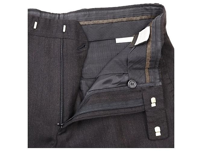 Completo in lana Louis Vuitton Marrone Grigio antracite - vista 8