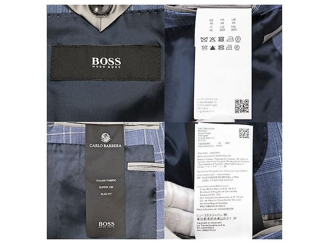 Autre Marque Conjunto de traje de lana Super130s Hugo Boss CARLO BARBERA Azul - vista 6