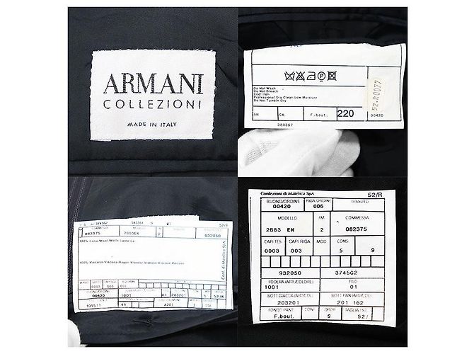Conjunto de traje de lana Armani Collezioni Azul Azul marino - vista 10