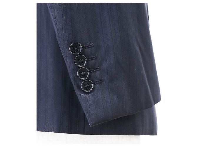 Fato de lã e seda Emporio Armani Azul Azul marinho - vista 12