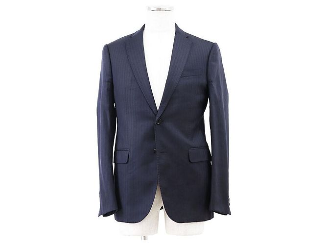 Fato de lã e seda Emporio Armani Azul Azul marinho - vista 2