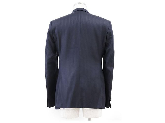 Fato de lã e seda Emporio Armani Azul Azul marinho - vista 4