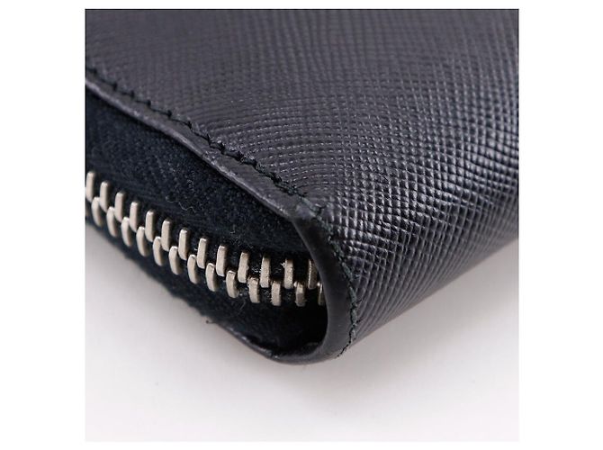 Portafoglio lungo organizer Prada Saffiano Nero - vista 11