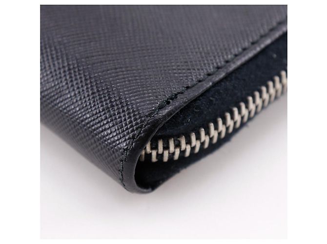 Portafoglio lungo organizer Prada Saffiano Nero - vista 12
