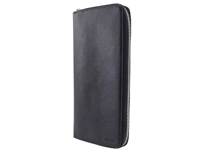 Portafoglio lungo organizer Prada Saffiano Nero - vista 2
