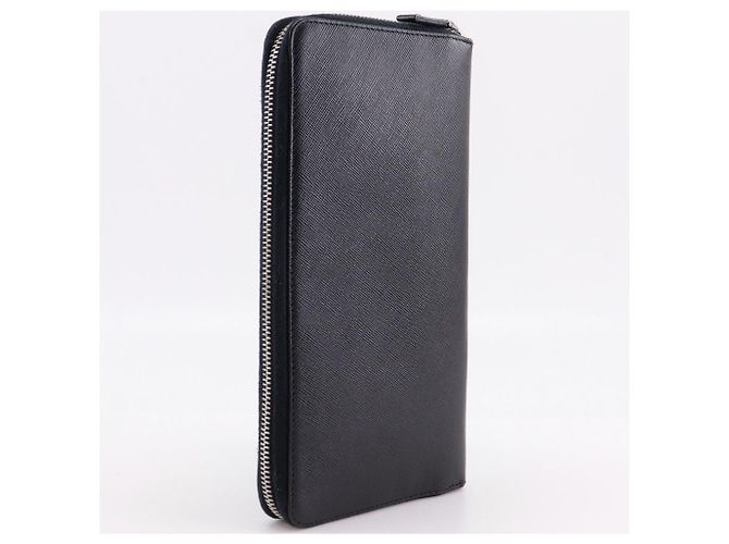 Portafoglio lungo organizer Prada Saffiano Nero - vista 3