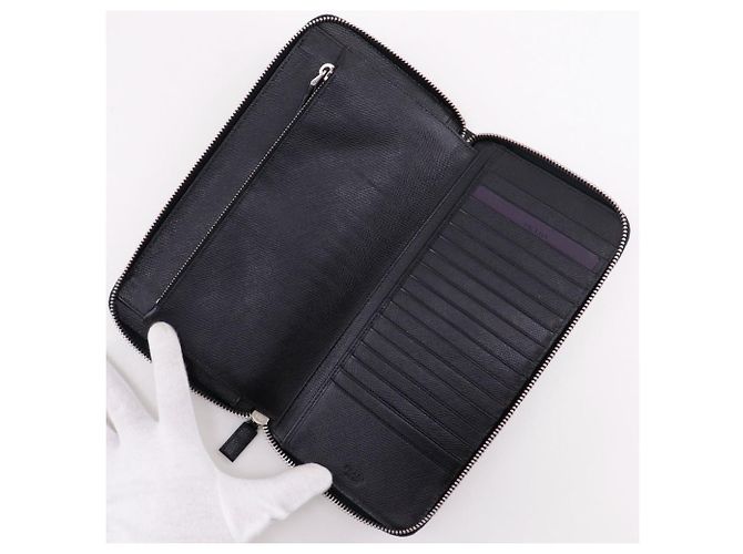 Portafoglio lungo organizer Prada Saffiano Nero - vista 5
