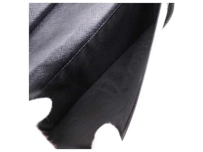 Portafoglio lungo organizer Prada Saffiano Nero - vista 8
