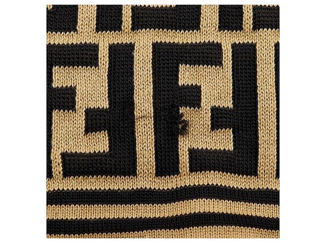 Polo de punto de algodón Zucca de Fendi Castaño - vista 11