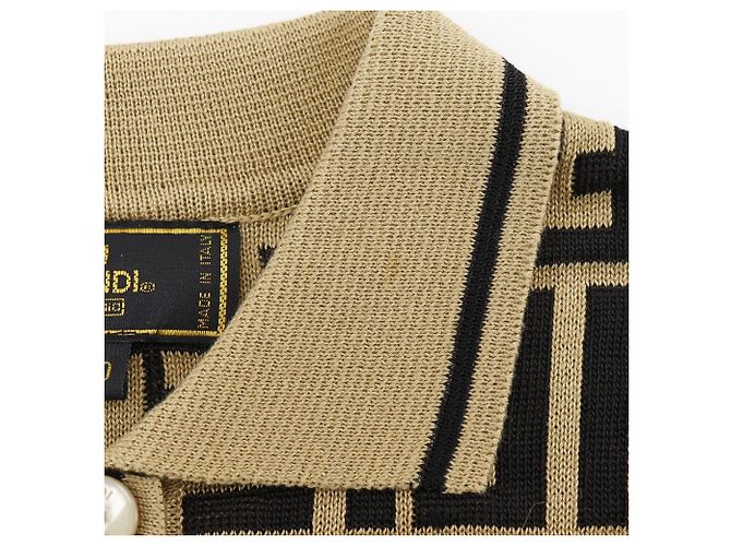 Polo de punto de algodón Zucca de Fendi Castaño - vista 5
