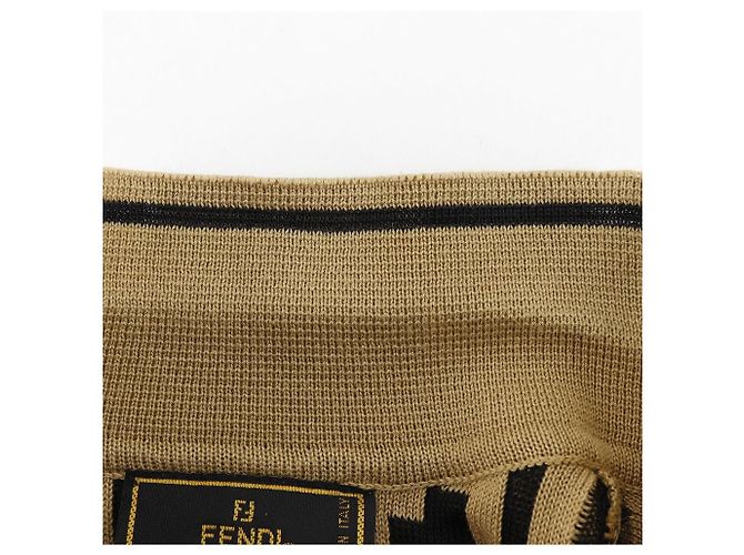 Polo de punto de algodón Zucca de Fendi Castaño - vista 8