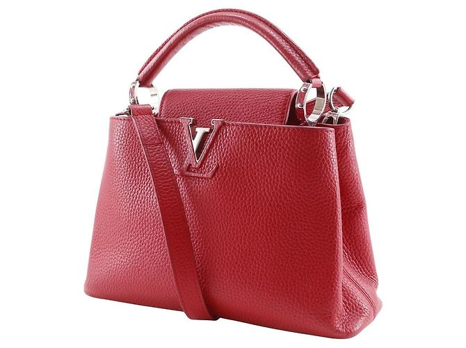 Borsa 2way Louis Vuitton Capucines BB Taurillon Rosso - vista 2