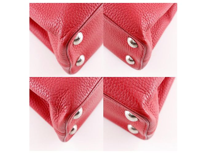 Borsa 2way Louis Vuitton Capucines BB Taurillon Rosso - vista 4