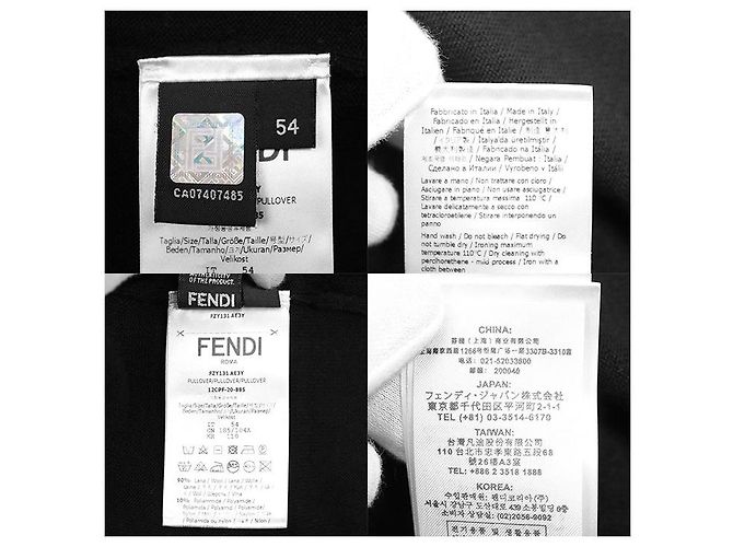 Fendi Wollmischung Strick Schwarz - Ansicht 9