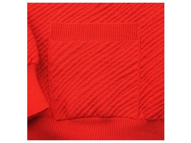 Wollstrickjacke mit geprägtem Louis Vuitton Logo Rot - Ansicht 4