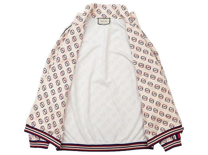 Chaqueta Gucci GG Interlocking Monogram de poliéster y algodón Beige - vista 9