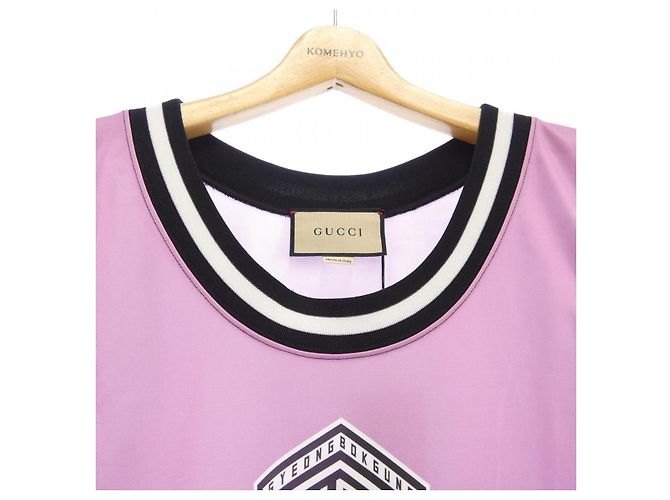 Top de tirantes de algodón Gucci Negro Rosa - vista 5