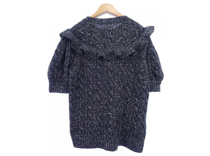 Top Miu Miu Negro Plata - vista 2