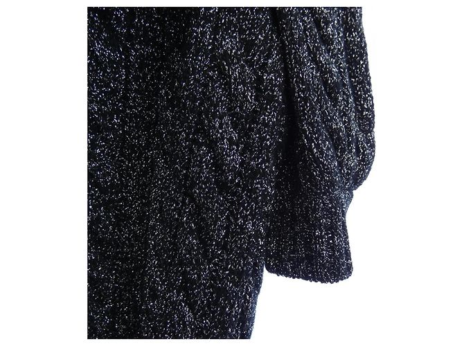 Top Miu Miu Negro Plata - vista 6