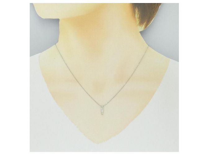Autre Marque Collana di Diamanti PT900/PT850 Argento - vista 6