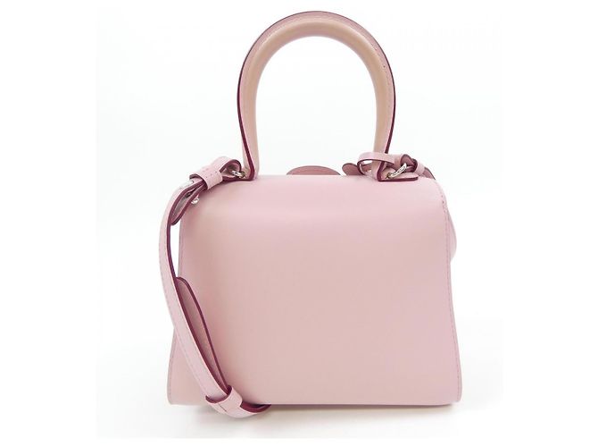 Borsa mini in pelle Delvaux Brillant Rosa - vista 3