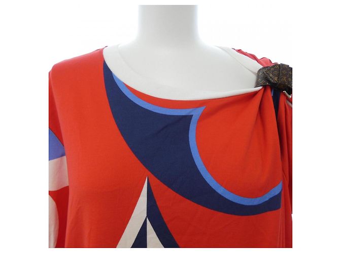 Louis Vuitton Kleid Rot Blau Marineblau - Ansicht 6