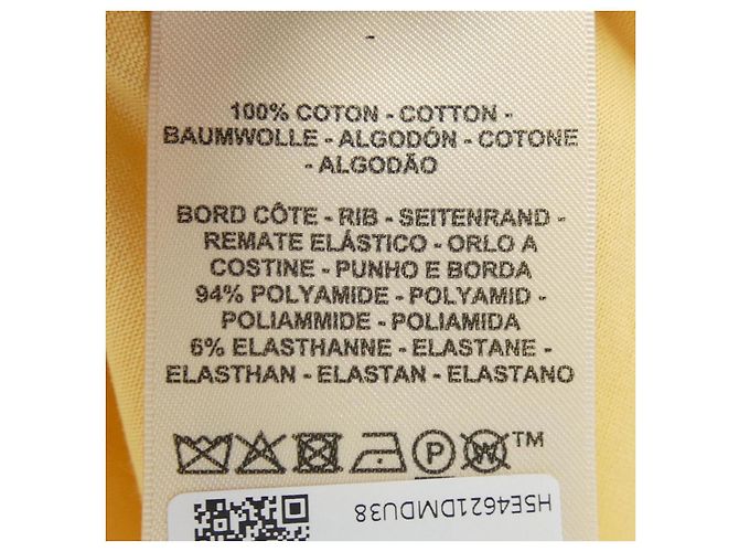 Hermès T-shirt Hermes in cotone Top 38 Giallo - vista 3