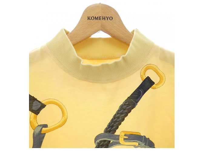 Hermès T-shirt Hermes in cotone Top 38 Giallo - vista 5
